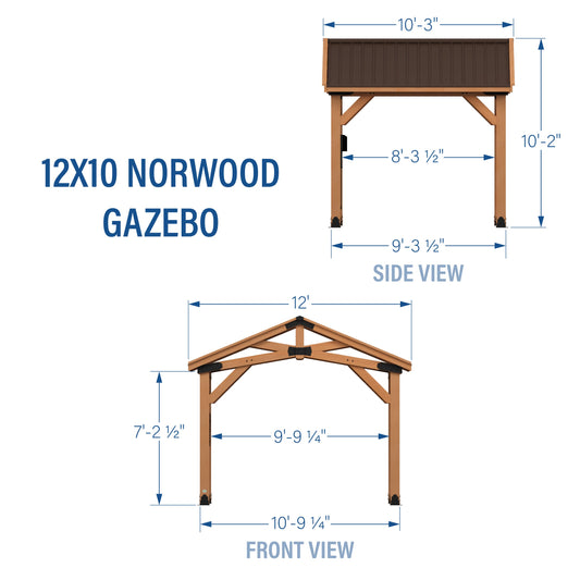 12×10 Norwood Gazebo