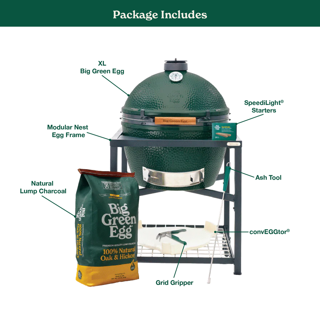 XL Big Green Egg in Modular Nest Package