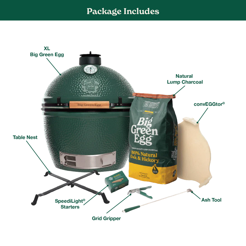 XL Big Green Egg Built-in Package for contractors and custom kitchens