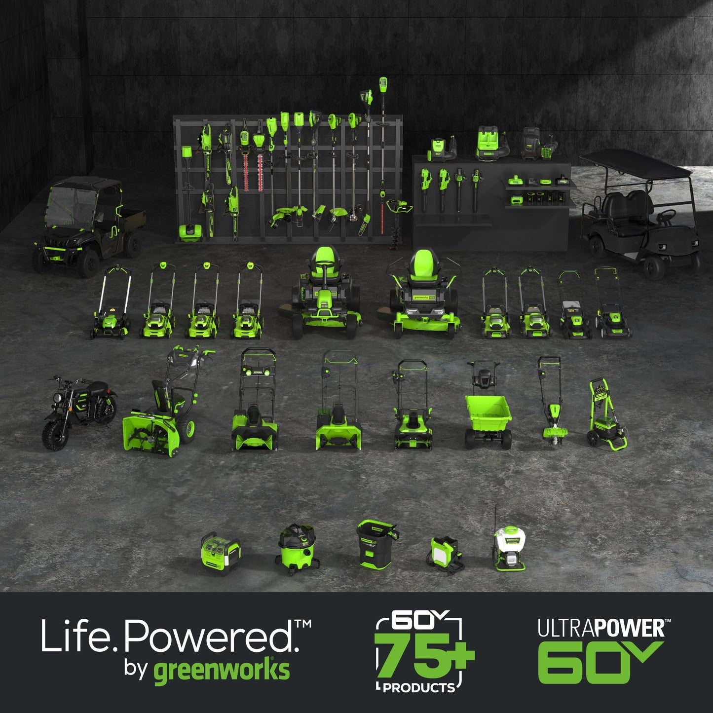60V 25″ Self-Propelled Lawn Mower 4-pc Combo Kit: (2) 4.0 Ah Batteries and Dual-Port Charger