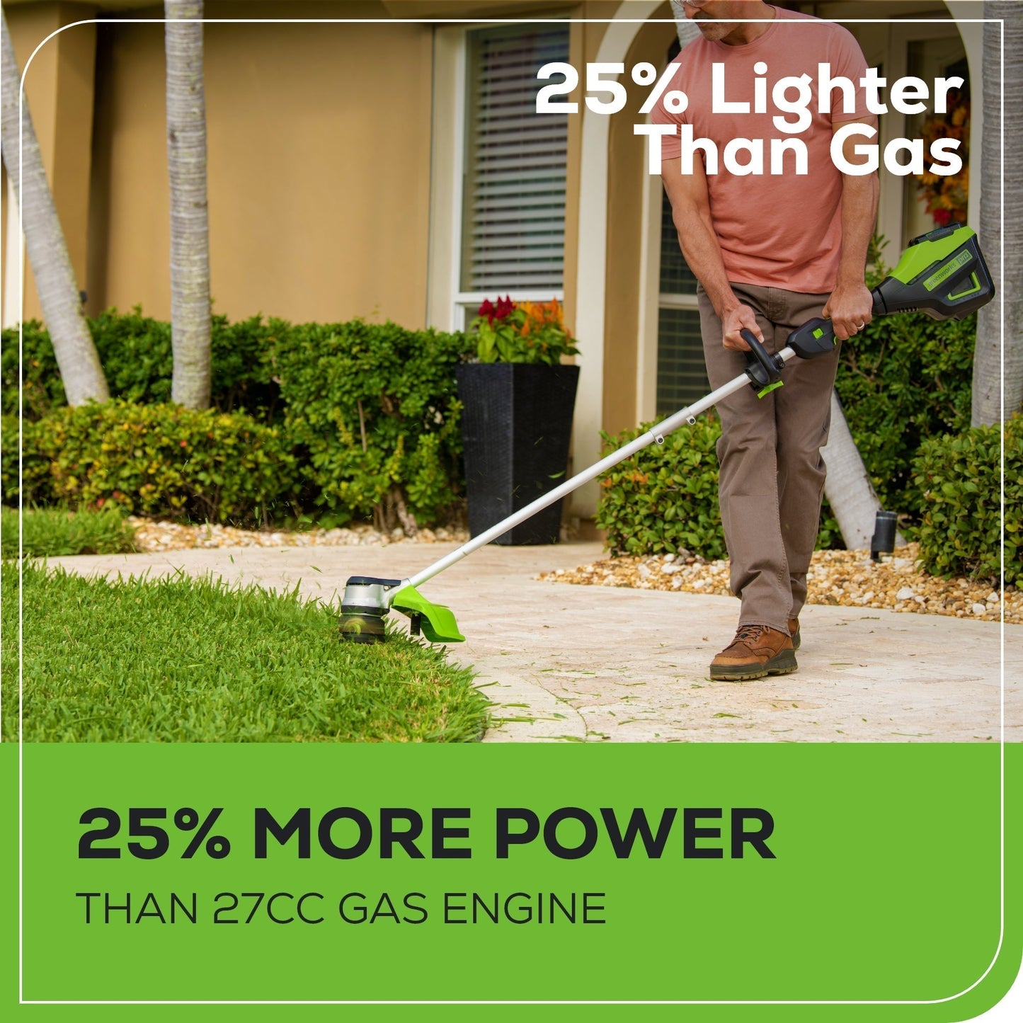 60V 25″ Self-Propelled Lawn Mower 4-pc Combo Kit: (2) 4.0 Ah Batteries and Dual-Port Charger