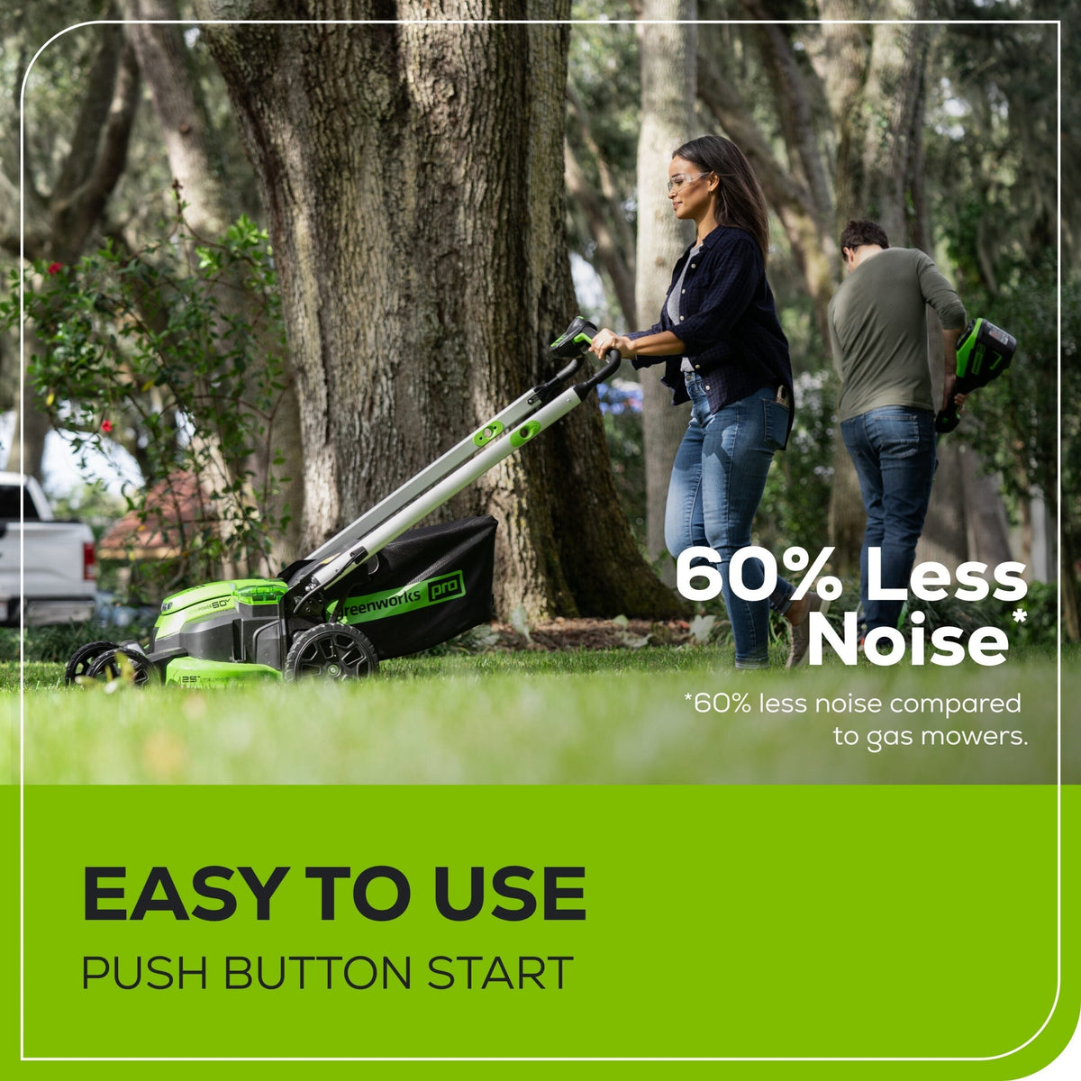 60V 25″ Cordless Battery Dual Blade Self-Propelled Lawn Mower w/ Two (2) 4.0Ah Batteries & Dual-Port Charger