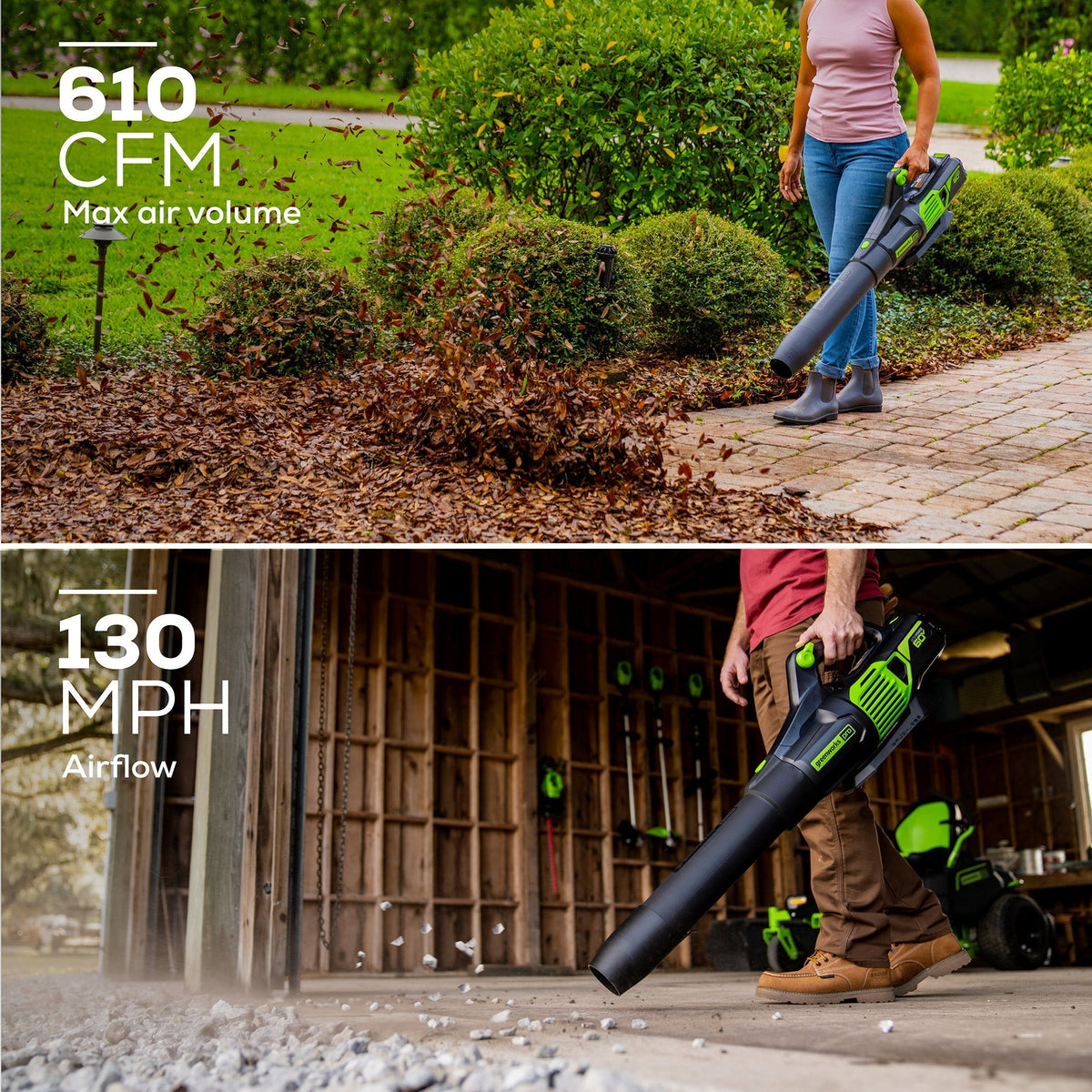 60V 25″ Cordless Battery Self-Propelled Mower Combo Kit, Blower: (2) 4.0 Ah Batteries and Dual-Port Charger