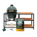 Large Big Green Egg in Modular Nest with Expansion and 3 Acacia Inserts Package