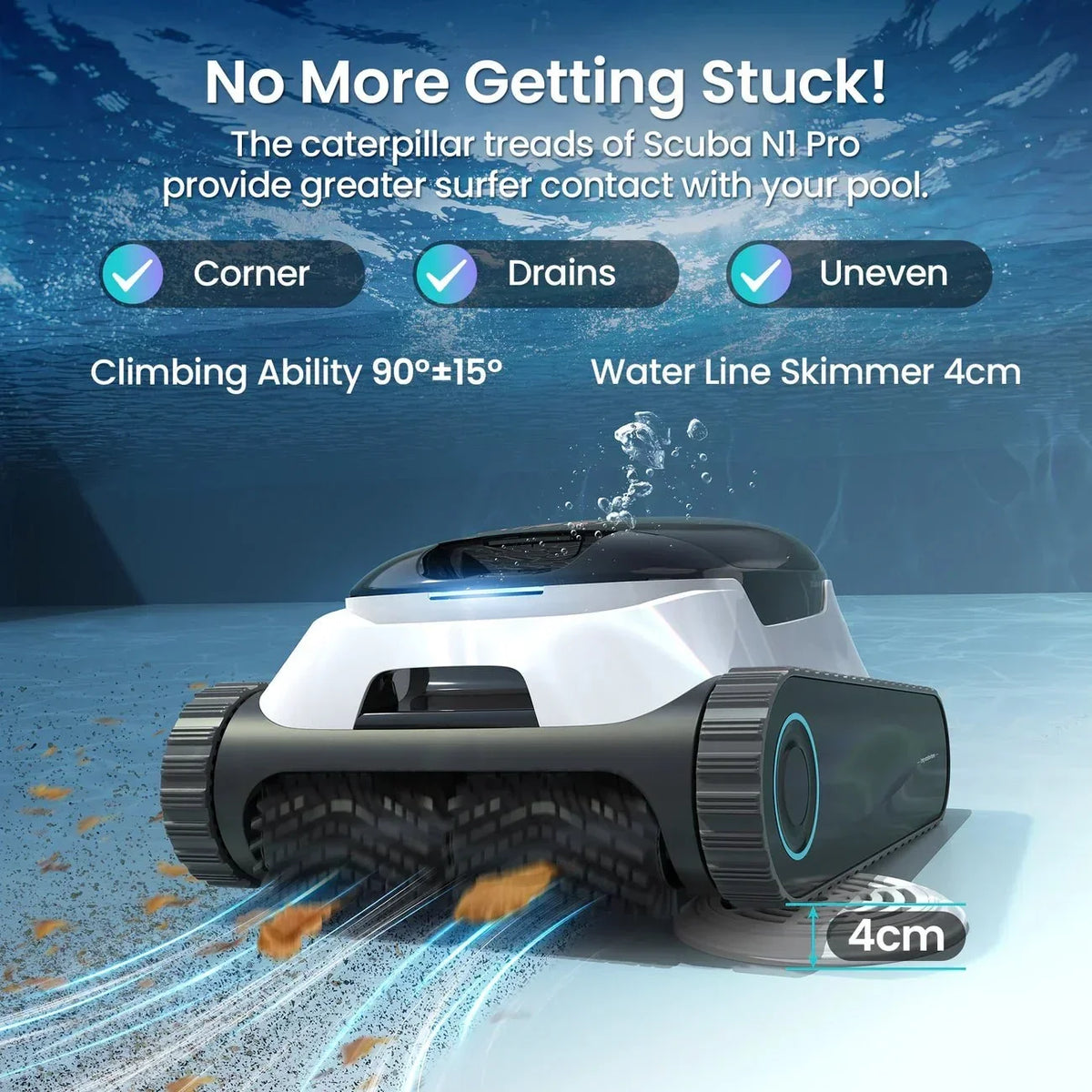 Aiper Scuba P1 Cordless Robotic Pool Cleaner E1P-US, 3960 GPH (Scuba N1 Plus)