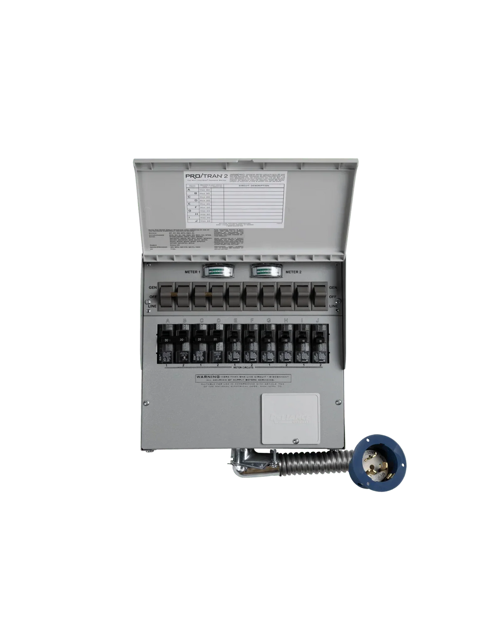 Home Backup Kit (120V/240V, 50 Amp, 10-Circuit Transfer Switch + Cable, For F3800)