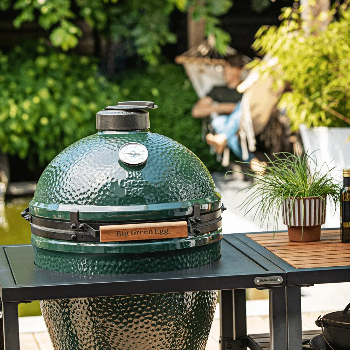 Medium Big Green Egg in a Modular Nest Package