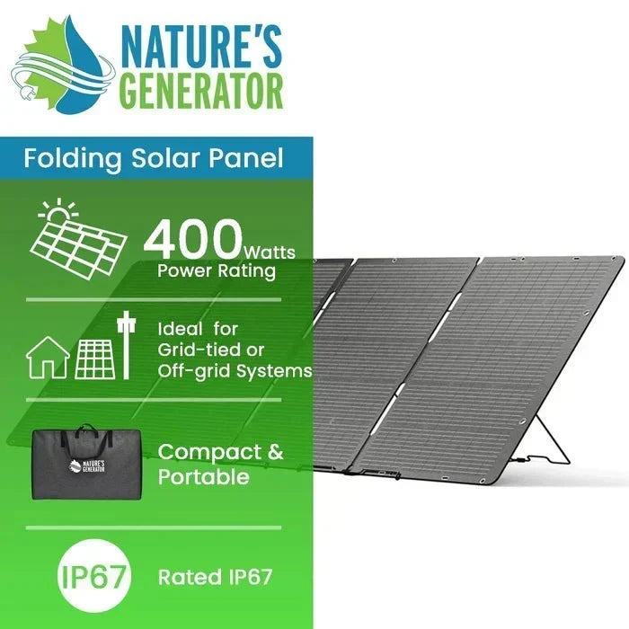 Natures Generator 400W Folding Solar Panel