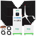 Natures Generator MyGrid 10K + Solar Battery + 12 x 410W Rigid Solar Panel + 350W Wind Turbine