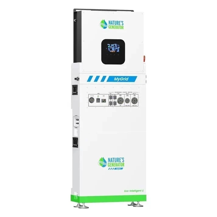 Natures Generator MyGrid 10K + Solar Battery + 12 x 410W Rigid Solar Panel + 350W Wind Turbine